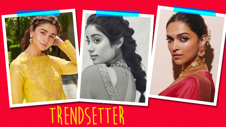 Hairstyles For Sarees Seen On Alia, Deepika, Katrina, Kareena, Janhvi