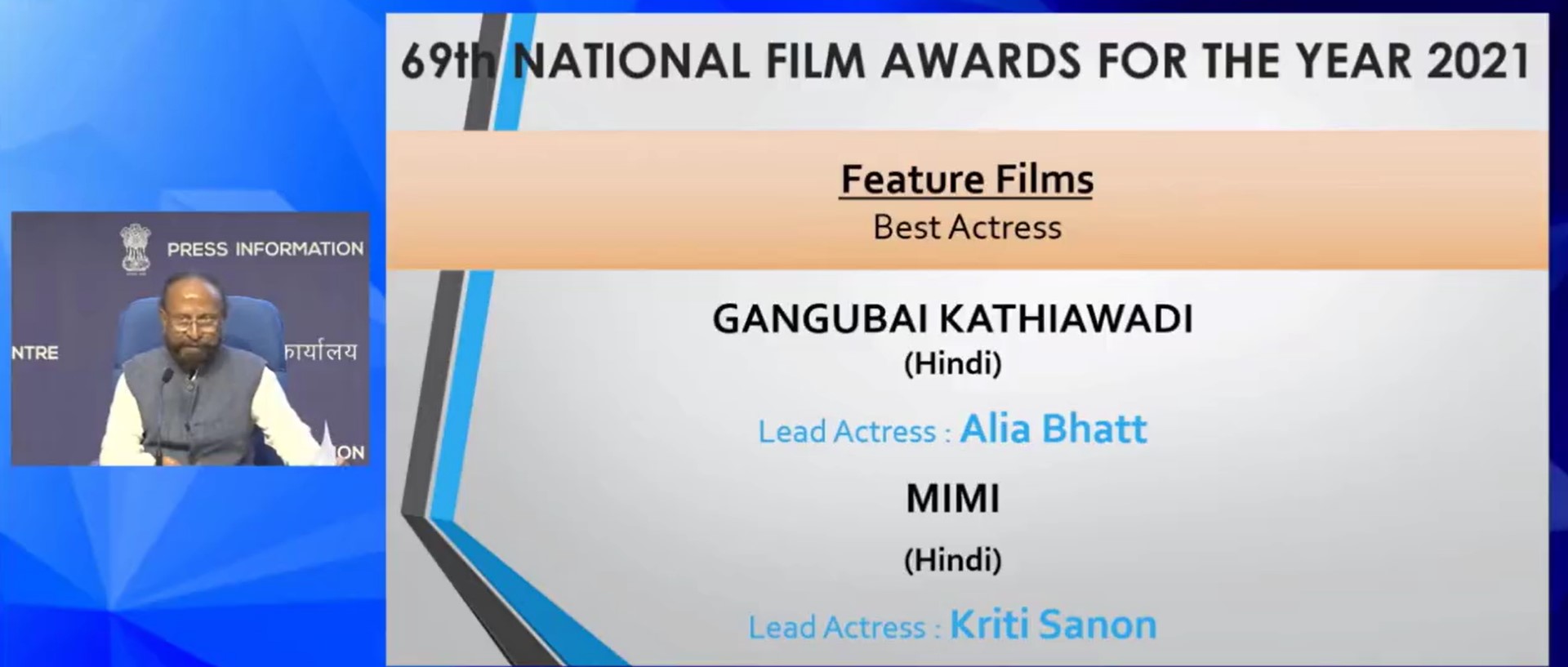 Alia Bhatt and Kriti Sanon win National Award